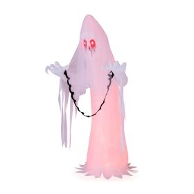 8 Feet Halloween Inflatable Demons and Ghosts with  LED Light (Color: White)